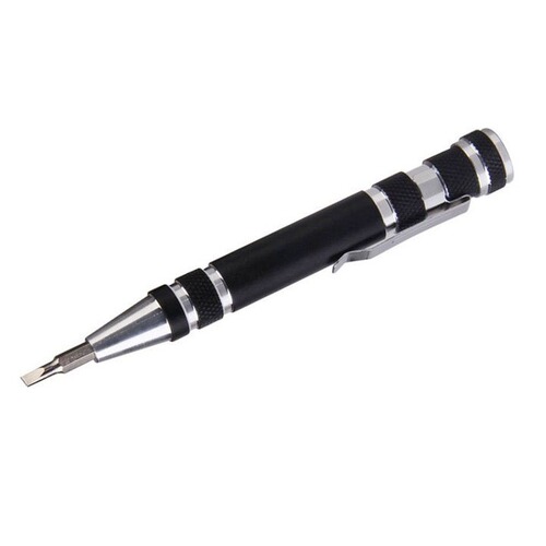 Multi-purpose screwdriver eight-in-one screwdriver, aluminum alloy disassembly pen tool, cross-head screwdriver