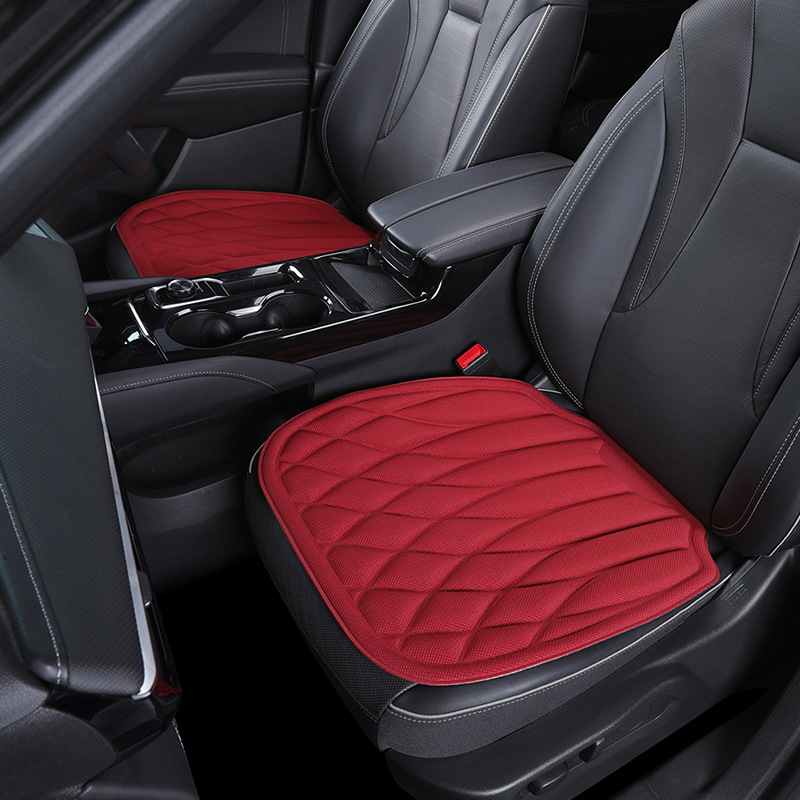 Car seat cushion made of seaweed fiber, breathable and heat-pressed for all seasons, one-piece molded latex, universal non-slip seat cushion three-piece set