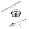 School dinner plate stainless steel, tableware for kindergarten, set, increased thickness