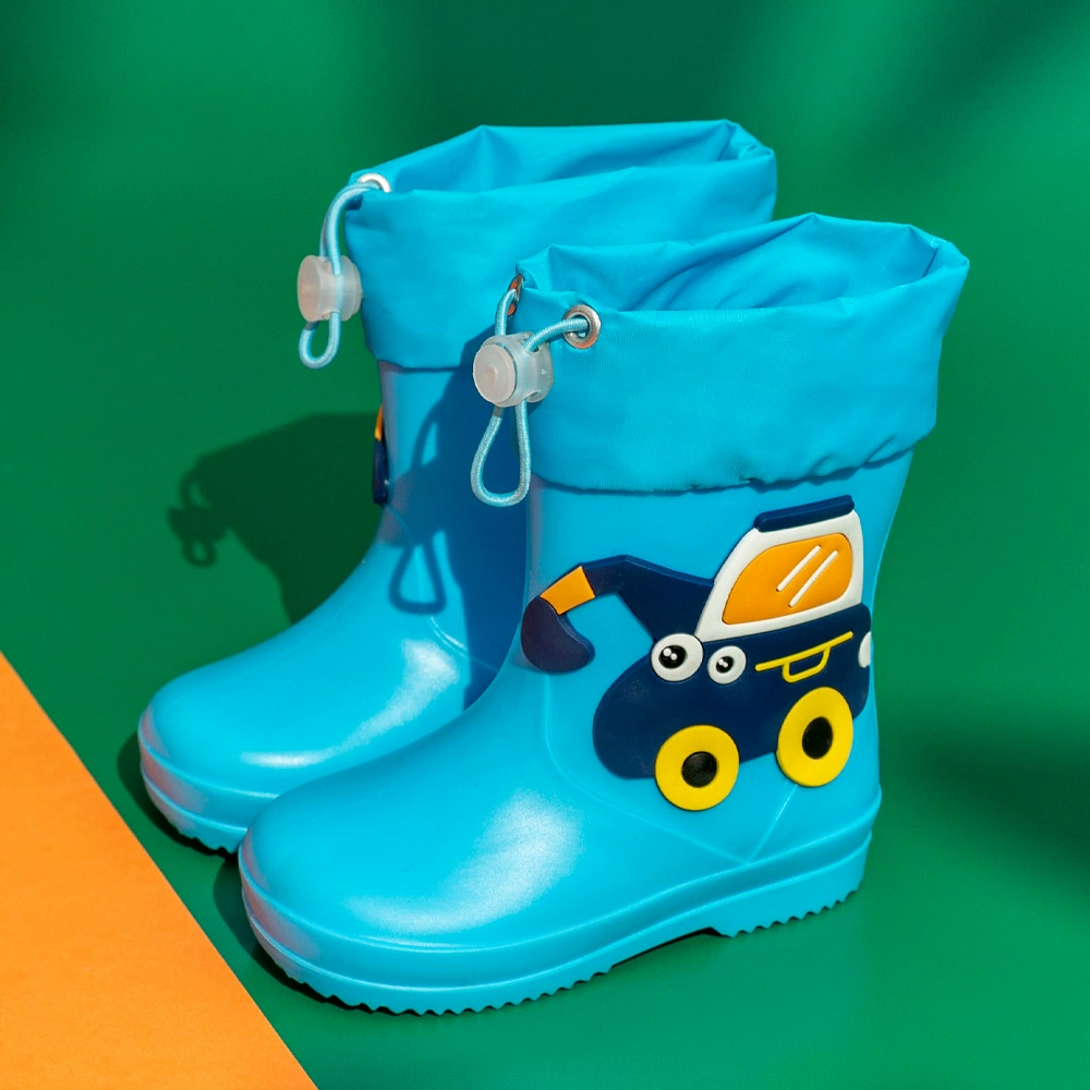 Детская дождевая обувь для мальчиков для девочек водная обувь для маленьких детей хлопок водонепроницаемый ребенок резиновая обувь нескользящая дождевая сапоги для студентов