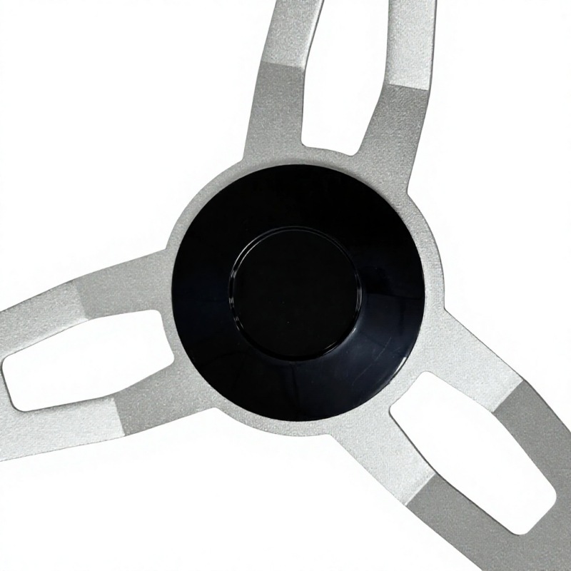 13.5inch Three-spoke stainless steel 304 foam soft grip ship steering wheel, yacht rudder wheel, marine steering wheel