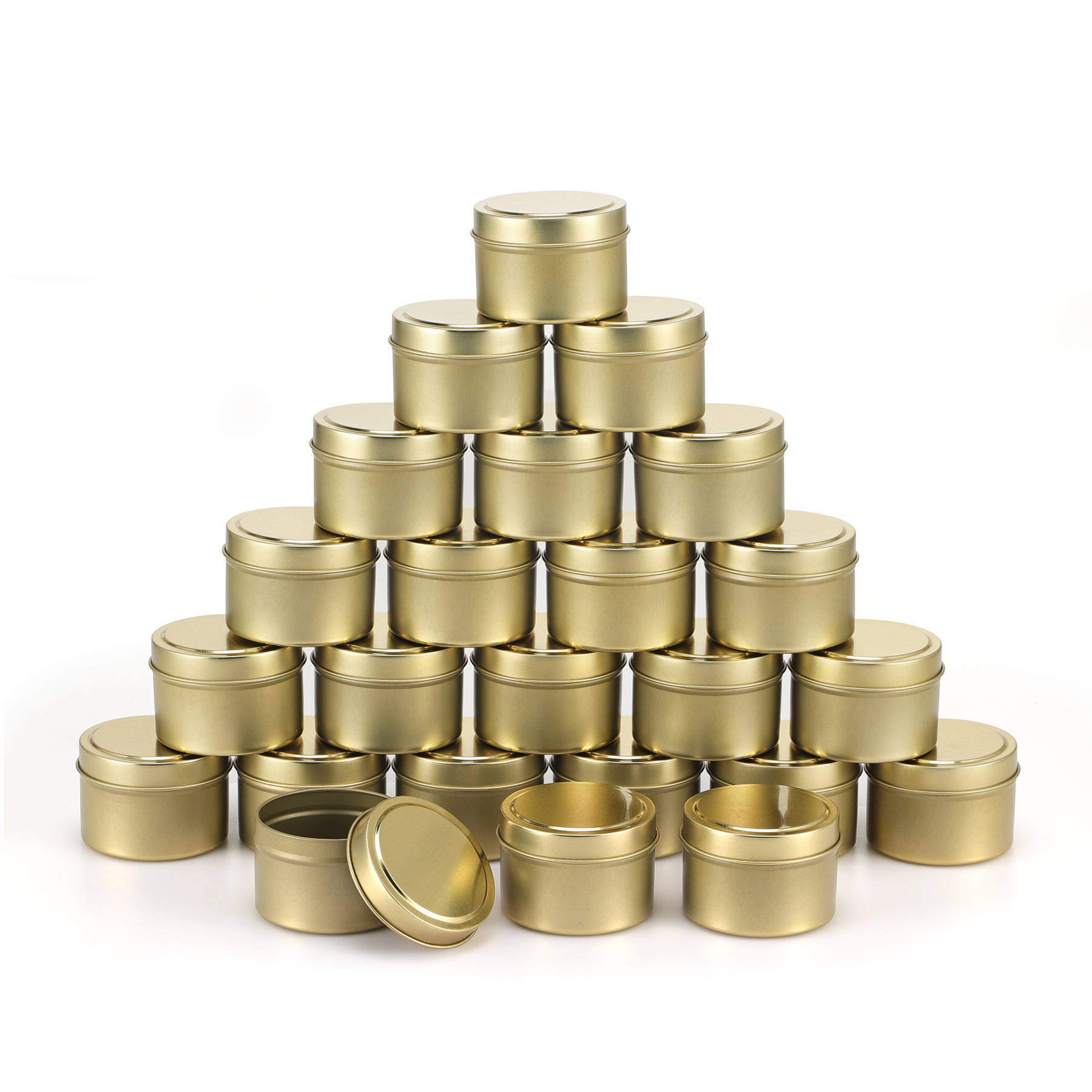 现货马口铁糖果盒香薰蜡烛罐 香膏唇膏马口铁罐精油铁罐凸盖铁盒