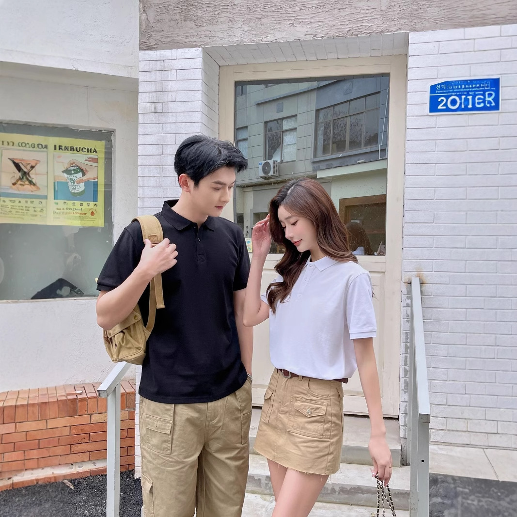 Camiseta Polo de Verano 2026 para Hombre, Camiseta de Manga Corta Holgada, Cuello Transpirable, Antiarrugas, Color Puro, Top Fino de Media Manga