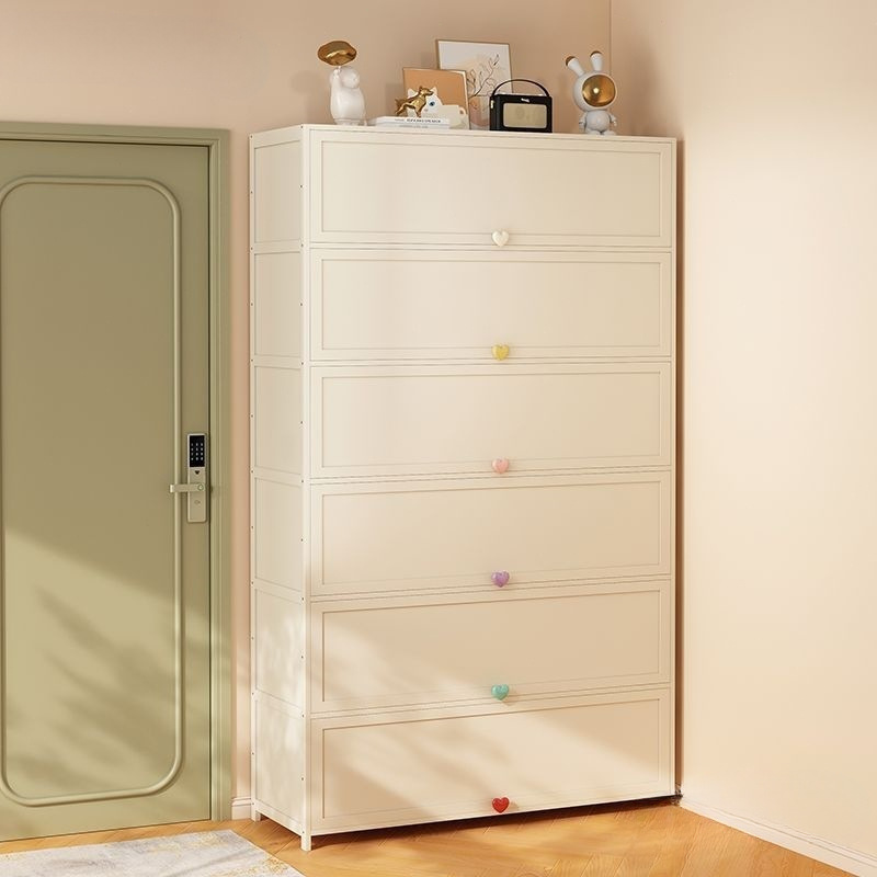 Cream Shoe Cabinet Entrance Door Household New Dust-Proof Storage Cabinet Entrance Multi-Layer Large Capacity Simple Storage Shoe Cabinet