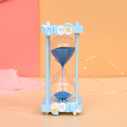 Cartoon four-column hourglass creative home living room decoration ornaments children's toys student daze hourglass plastic ornaments
