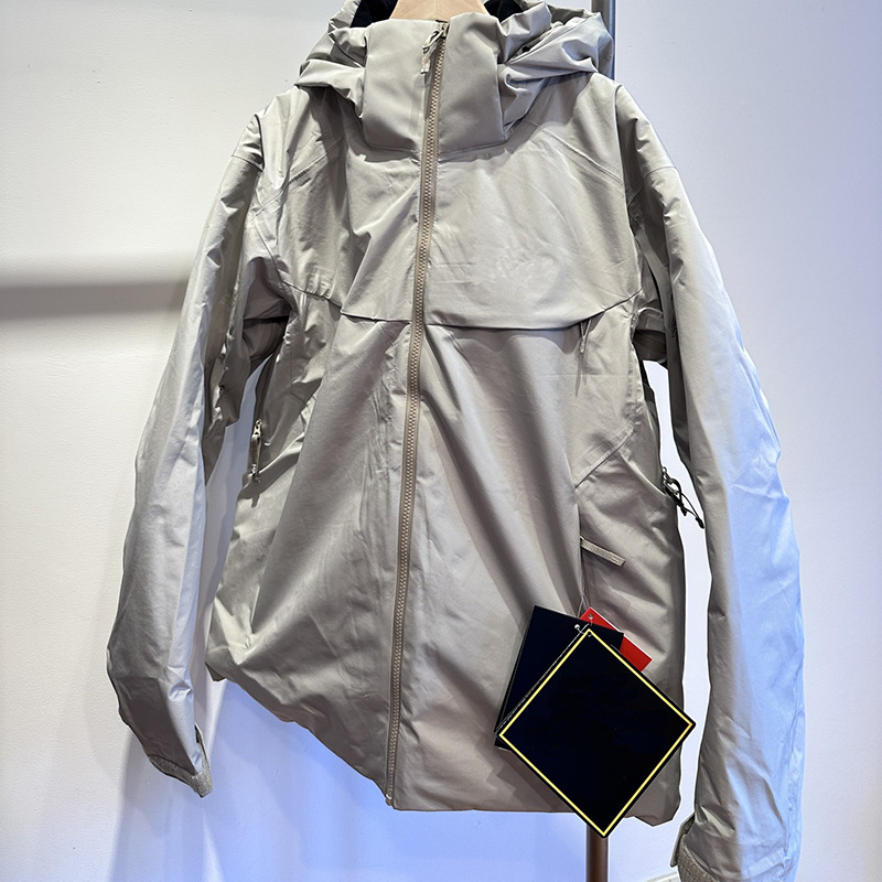 Women's travel waterproof windproof ski down jacket with hood