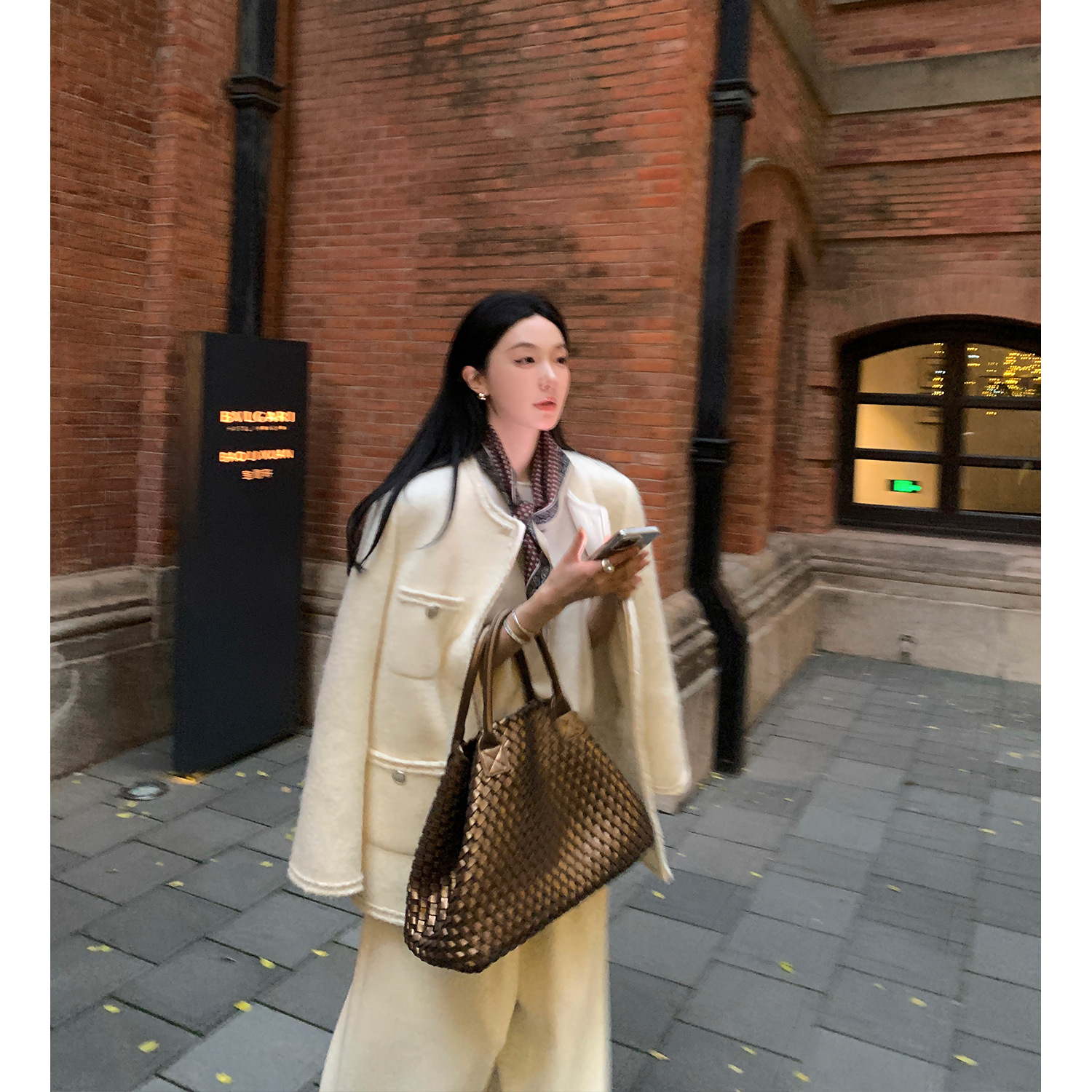 Ouyang Wool Chanel-Style Women's Winter New Thickened High-End Loose Retro Wool Coat
