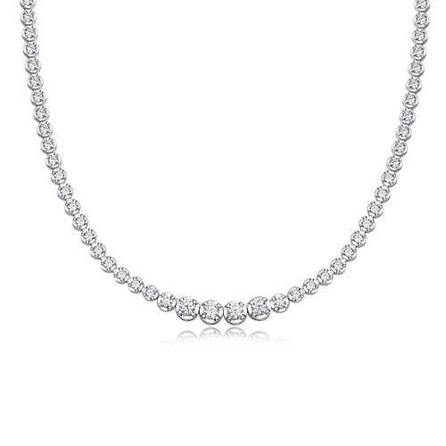 s925 silver moissanite in the name of light necklace temperament clavicle chain cross-border best selling necklace factory wholesale