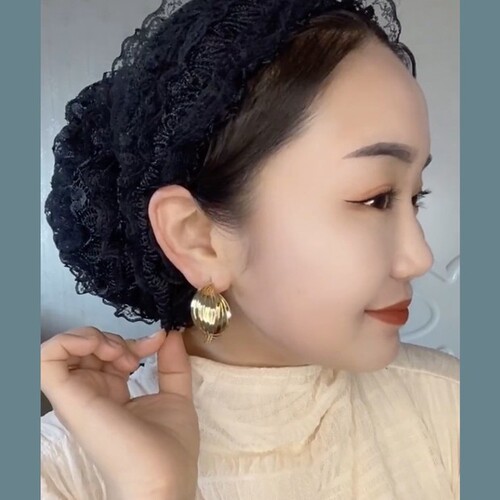 Summer Thin Lace Hat Fashionable Beauty Hat White Hair Hat Mother Hat Peacock Hat Convenient Wigs Hat Home Hat