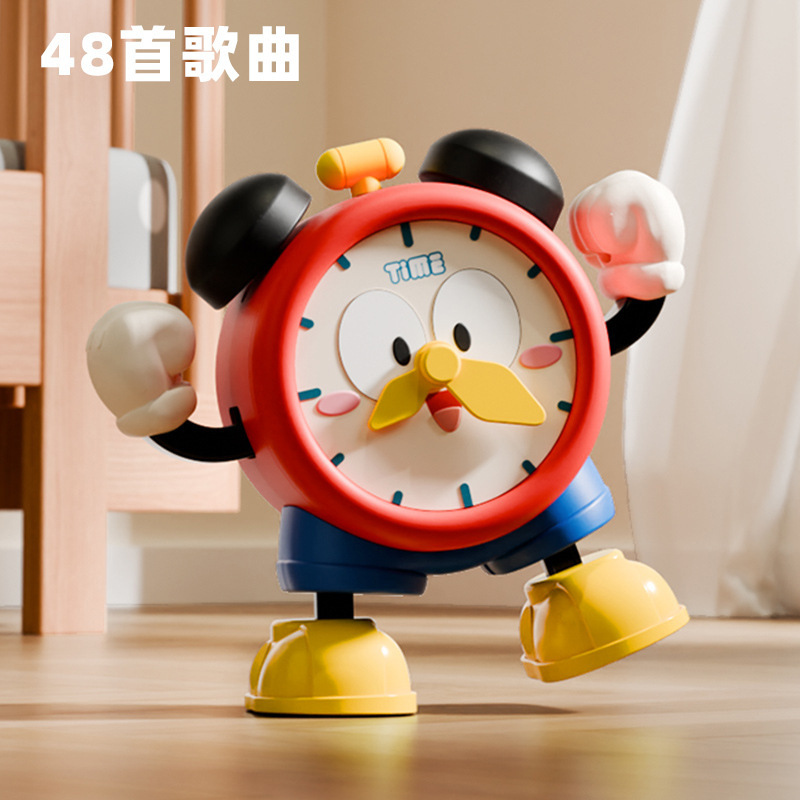 幼児が頭を上げたり、体を回したり、ハイハイしたりする練習用の電動ダンス目覚まし時計のおもちゃ、早期教育、教育的で動く子供用装飾品ギフト|undefined