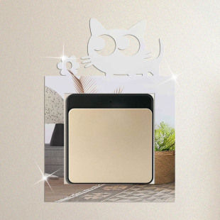Factory Direct Sales new creative diy acrylic mirror switch sticker switch cover fashion home beautification decoration