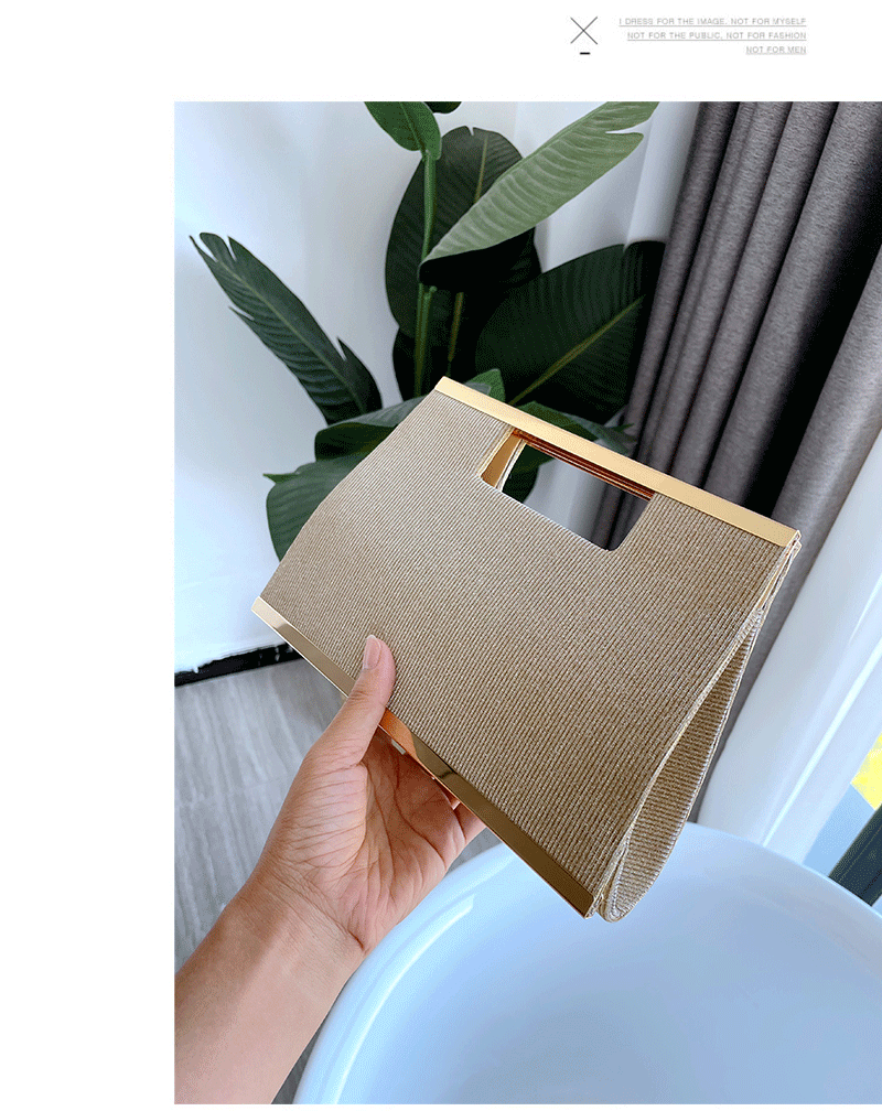 Clutch Bag, Handbag, Evening Bag Bags Type Party, Shopping Occasion Women's Solid Color Knit Magnetic Buckle Wallets