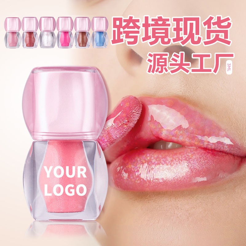 Shiny Metallic Lip Gloss, Cross-Border, No Logo, in Stock, Pearlescent Fine Glitter Glass Lip Gloss, Export Small Batch Customization Shiny Metallic Lip Gloss, Cross-Border, No Logo, in Stock, Pearlescent Fine Glitter Glass Lip Gloss, Export Small Batch Customization