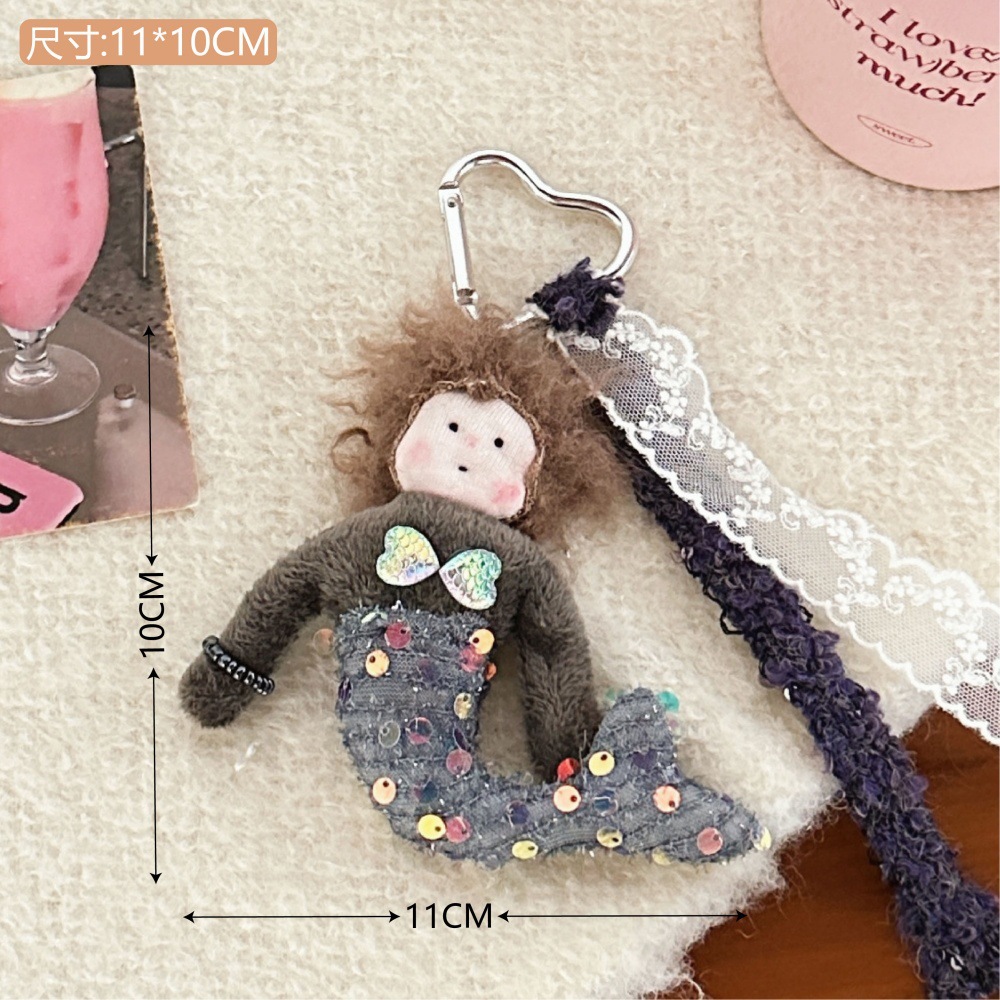 Nuevo piloto suéter oso muñeca colgante niña corazón llavero colgante decoración de coche muñeca pequeño regalo