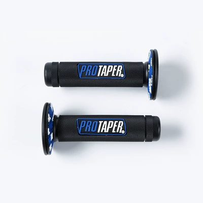 Modified Motorcycle Accessories, Extended Handlebar Grips, Off-Road Motorcycle Handlebar Grips, Anti-Slip Soft Silicone Motorcycle Handlebars (Motorcycle Handle Cover) - extended-length-blue