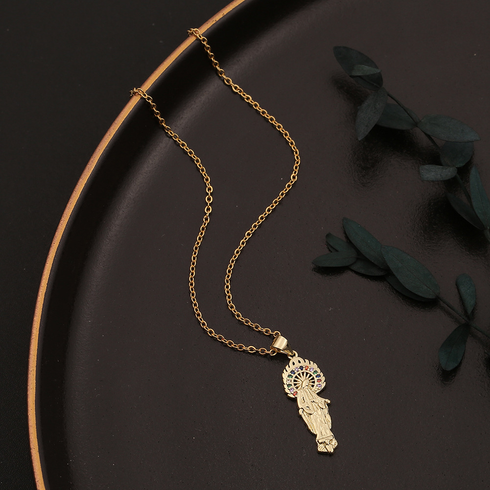 fashion jewelry copper-plated pendant Virgin Christian necklace wholesale