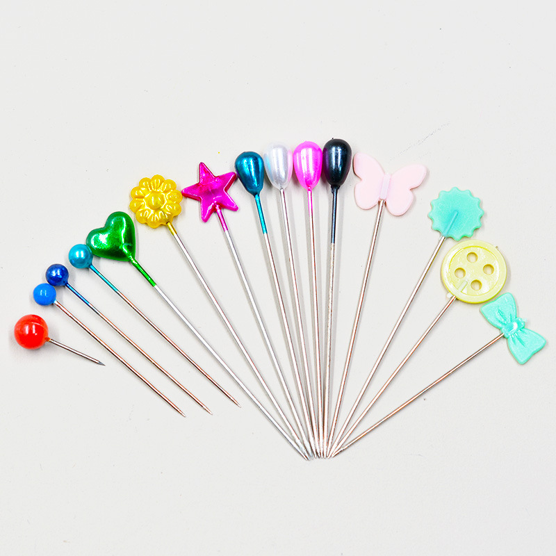 GJU8 wholesale colorful pins, bead needles, positioning pins, fixed pins, clothing vertical cutting needles, pearl needles, large styling needles