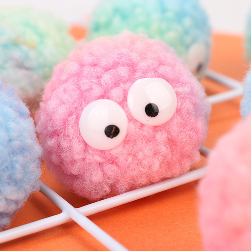 Factory Direct Sales Candy Color Cartoon Plush Balls Cute Dust Ball Hole Shoe Clips Little Elf Dust Balls