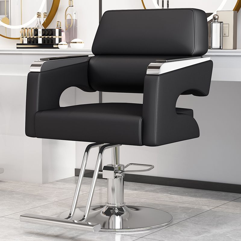 silla de peluquería plegable red salón de peluquería rojo corte de pelo especial elevación simple rotación silla de peluquería asiento