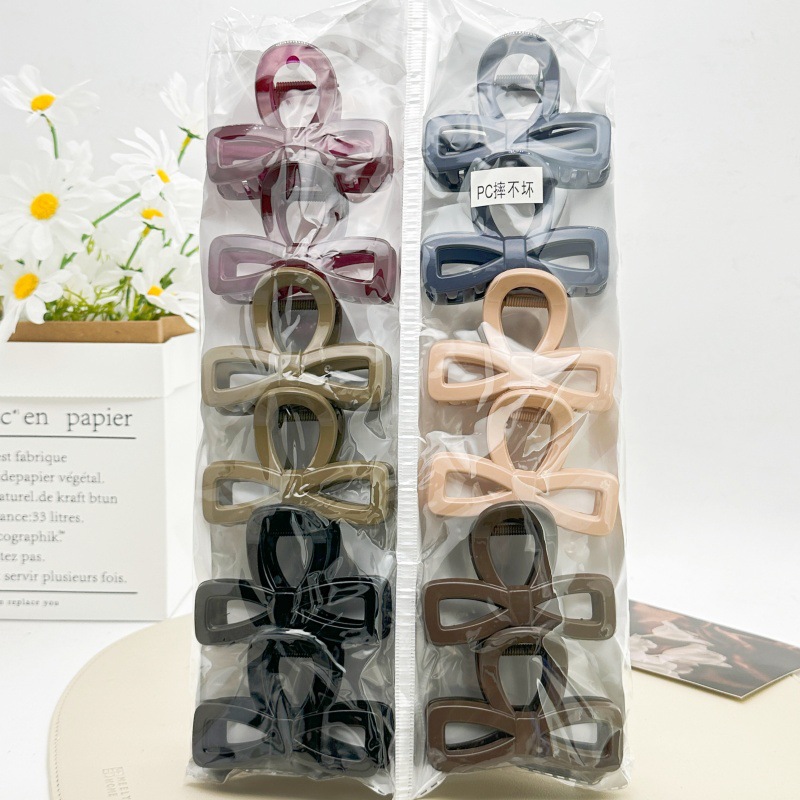 Pinza de pelo grande de plástico con diseño de PC, color té con leche, para mujer, estilo coreano, versión coreana, accesorios de tienda de dos yuanes. image 48