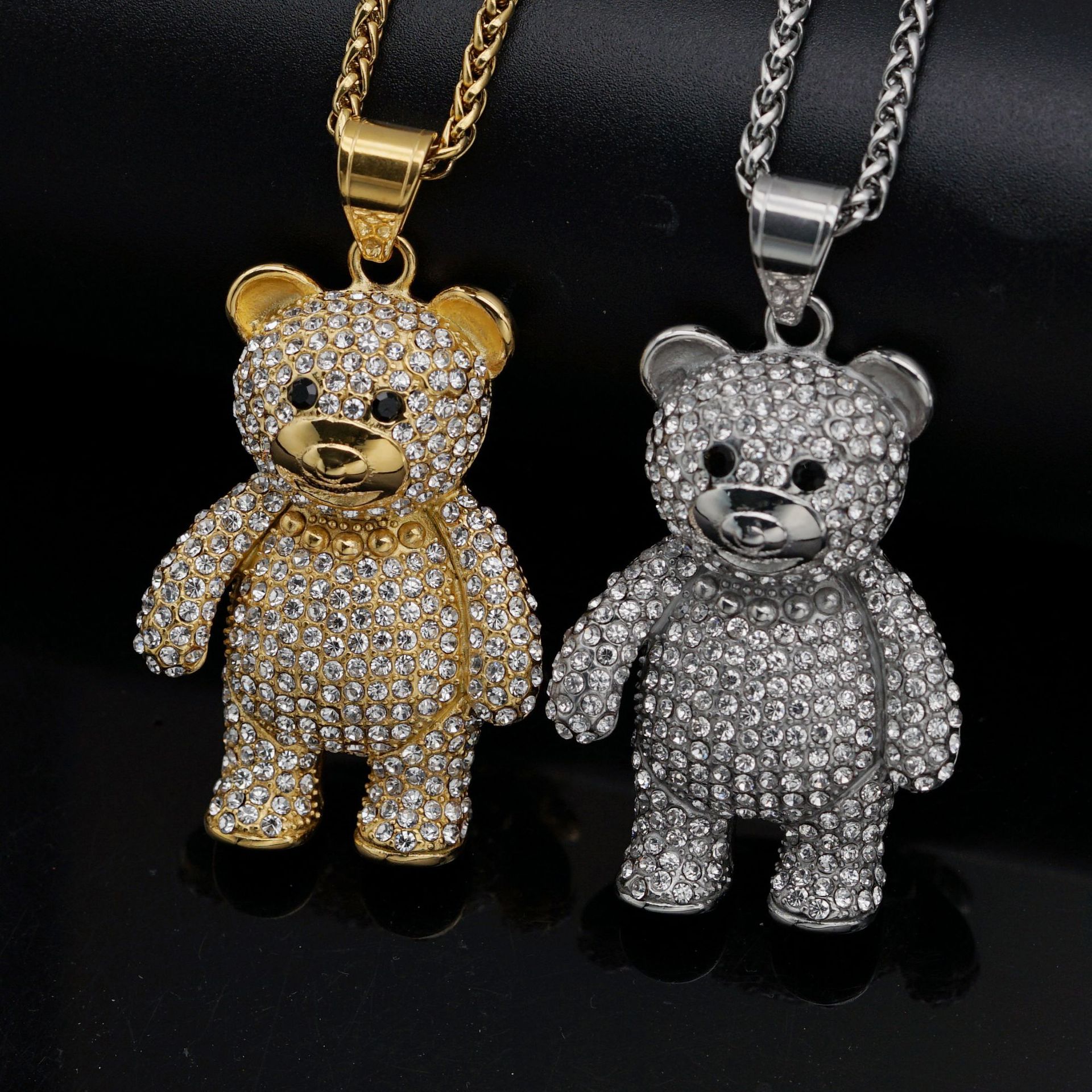 Bear Pattern 1 Piece 316 Stainless Steel Bear Pendant
