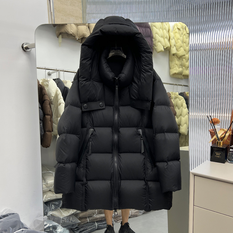 2025 Winter New White Goose down Jacket for Women, Mid-Length, Thick, Loose Cocoon Shape, Cloud Puff Style, Slimming Coat 2025 Winter New White Goose down Jacket for Women, Mid-Length, Thick, Loose Cocoon Shape, Cloud Puff Style, Slimming Coat
