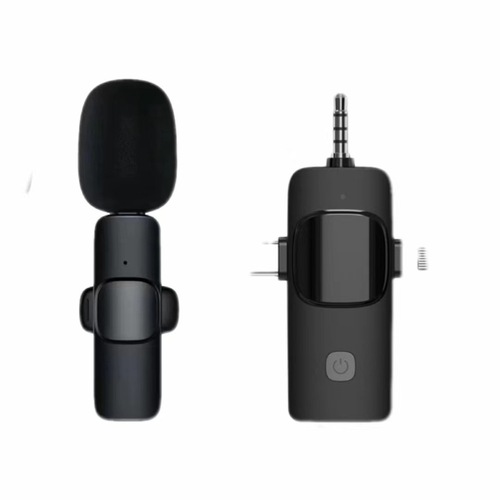 New three-in-one wireless recording lavalier microphone outdoor video live broadcast microphone one-to-two noise reduction microphone cross-border