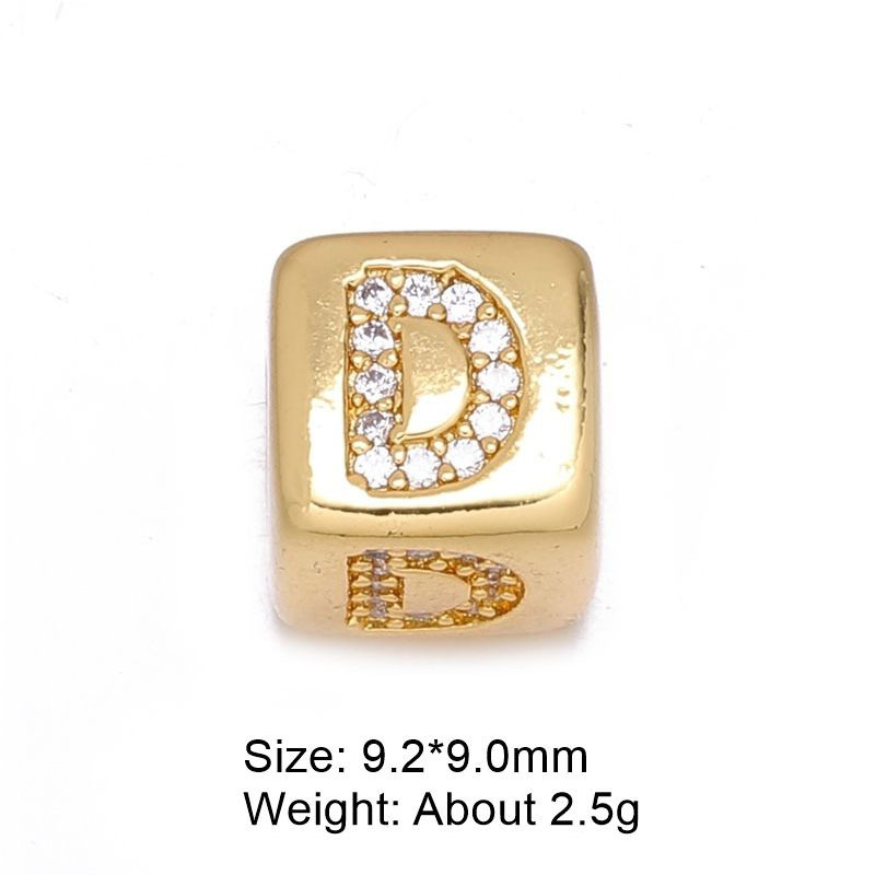 3g Weight Beads Jewelry Making Type DIY Ornament Accessories Classification 1 Piece Quantity Copper Material Letter Pattern All Seasons Season Polished Finish Plating Design Simple Style Style 1 Piece Copper Letter Polished DIY Ornament Accessories Beads 8