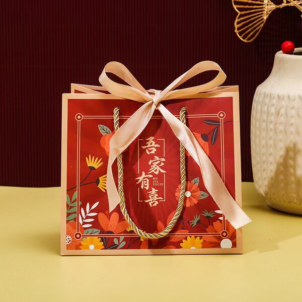 Festive linen bag
