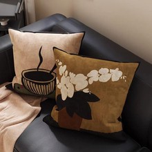 复古抱枕客厅沙发枕套办公室飘窗背垫靠枕靠垫高级感卧室床头腰枕