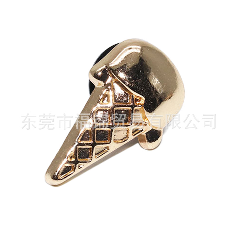 Nuevos accesorios de zapatos de hormigón, botones de zapatos de fruta metálica, accesorios de zapatos de flores del centro comercial