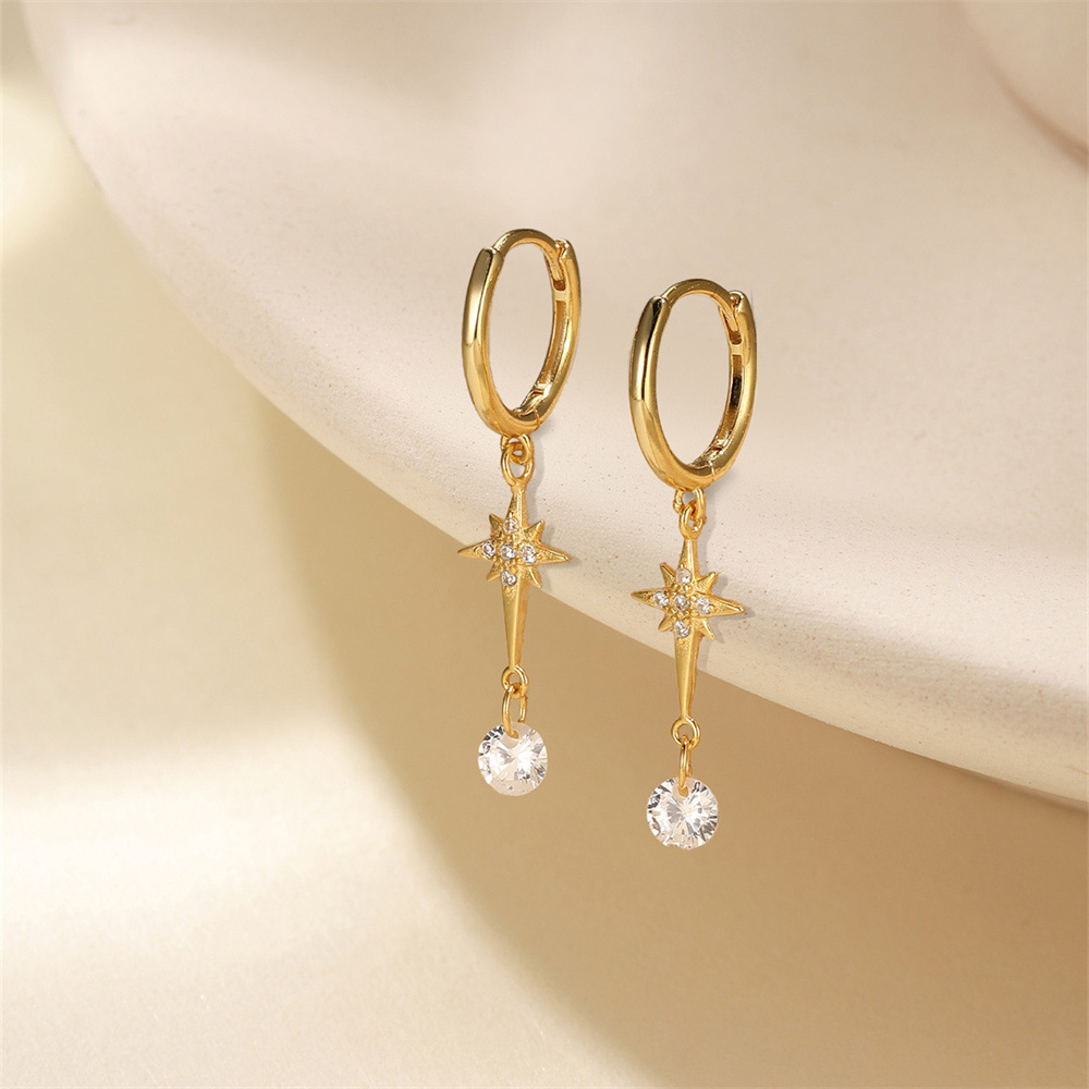 2g Weight 925 Sterling Silver Ear Needle Material Zircon Inlay Material Drop Earrings Classification 1 Pair Quantity Daily Occasion 925 Sterling Silver Material Round, Star, Moon Pattern All Seasons Season Women's Gender Plating, Inlay Design Simple Style, IG Style Style 1 Pair 925 Sterling Silver Zircon 925 Sterling Silver Earrings Round Star Moon Drop Earrings 13