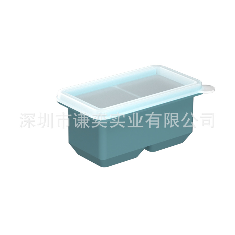 硅胶冰格长条大冰块模具制冰盒商用威士忌创意辅食盒带盖家用方形|undefined