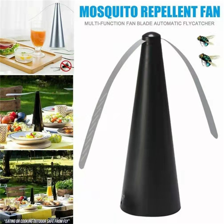 Cross-border indoor and outdoor home automatic fly catcher battery fly fan fly repelling fan multi-function fan blade fly repeller