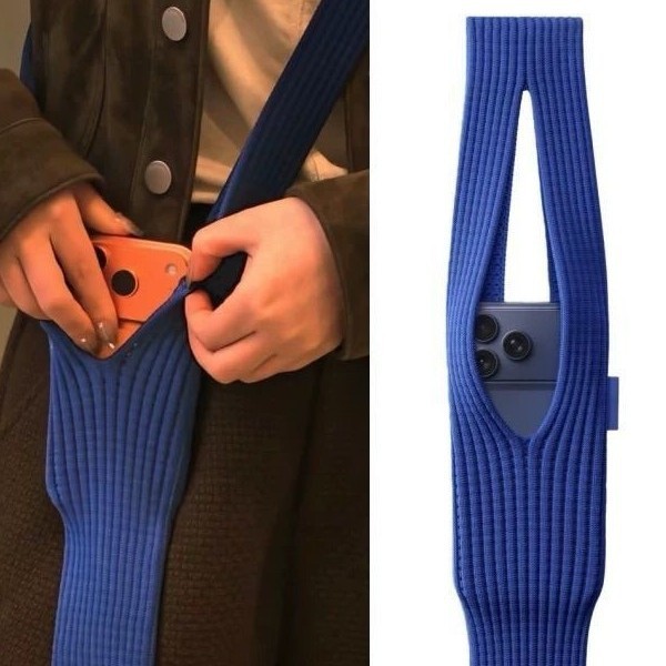 苹果iPhone17手机包客制iPhone Pocket ins高级感加印logo针织包