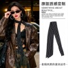 6# black triangle silk scarf necklace extension [about 200cm]