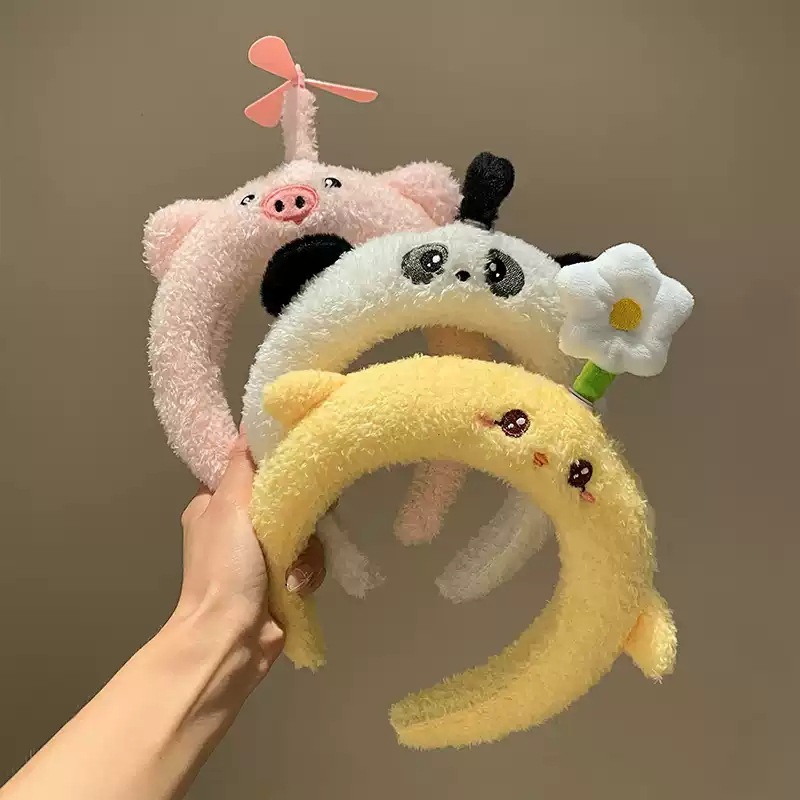 Cartoon plush demi-season headband