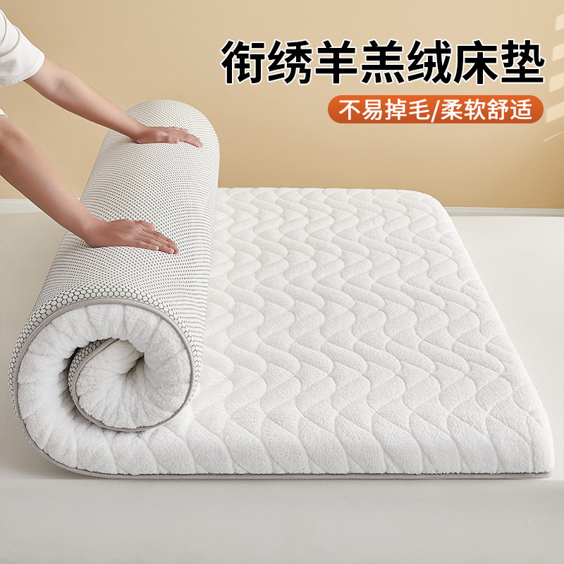 Winter Lamb Velvet Mattress Cushion Home Thickeneded Warm Student Dormitory Single Bed Mattress Rental Mattress Cushion