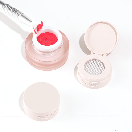 Nail Gel Jar Elastic Mesh Air Cushion Gel Empty Jar 3g Phototherapy Painting Gel Bottle Solid Gel Jar Blush Empty Box
