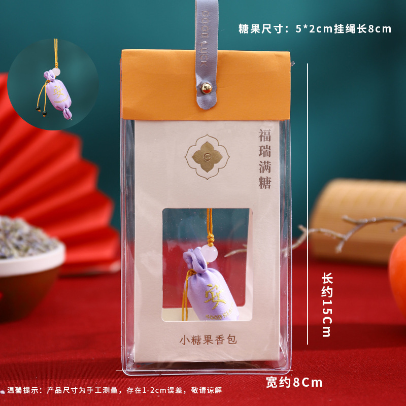 Persimmon Ruyi caramelo conejo bolsita Persimmon bolsita bendición portátil mini bolsita adornos regalo colgante