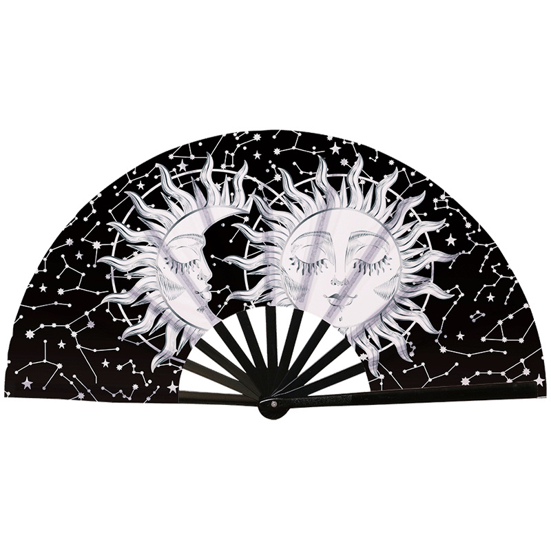 Abanico Plegable de Kung Fu de Plástico, Colorido, para Conciertos y Fiestas