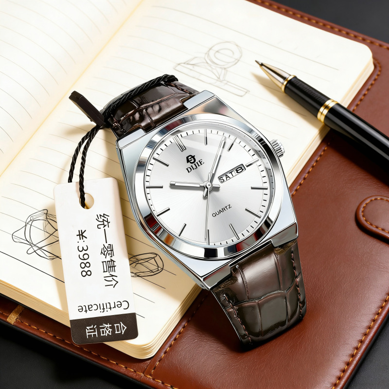 Suitable for Business and Daily Use, Noble and Elegant, Thin Men's Watch, Non-Mechanical Watch, Simple and High-End Super Quartz Watch