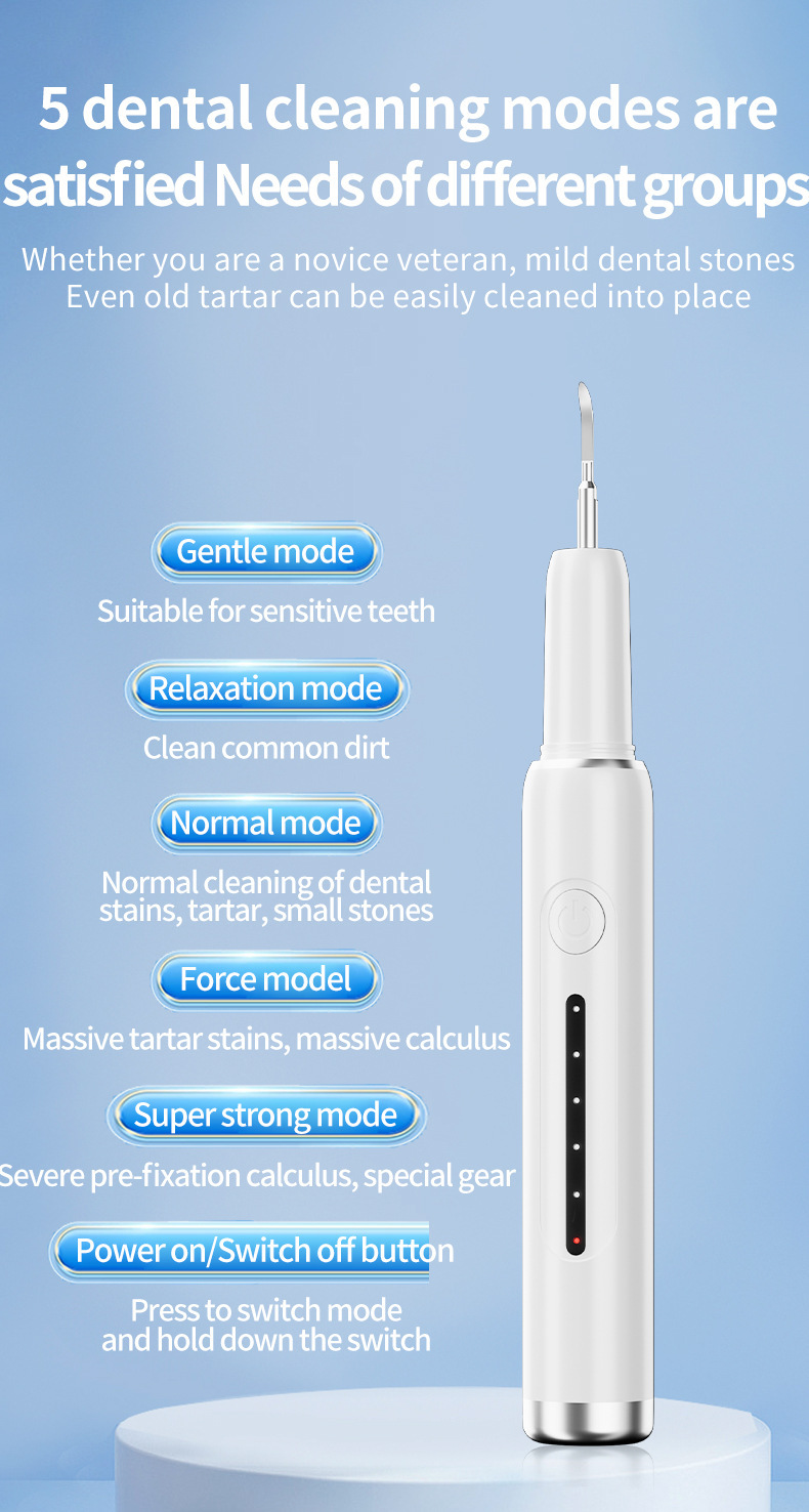 Electric tooth cleaner multifunctional handheld teeth cleaning device