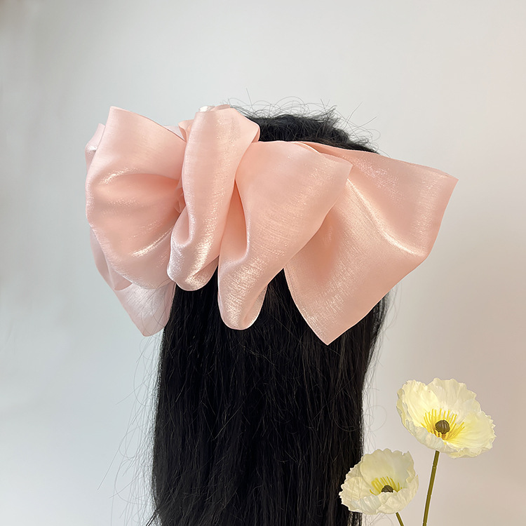 Women's Simple Style Bow Knot Organza Handmade Hair Clip display picture 1