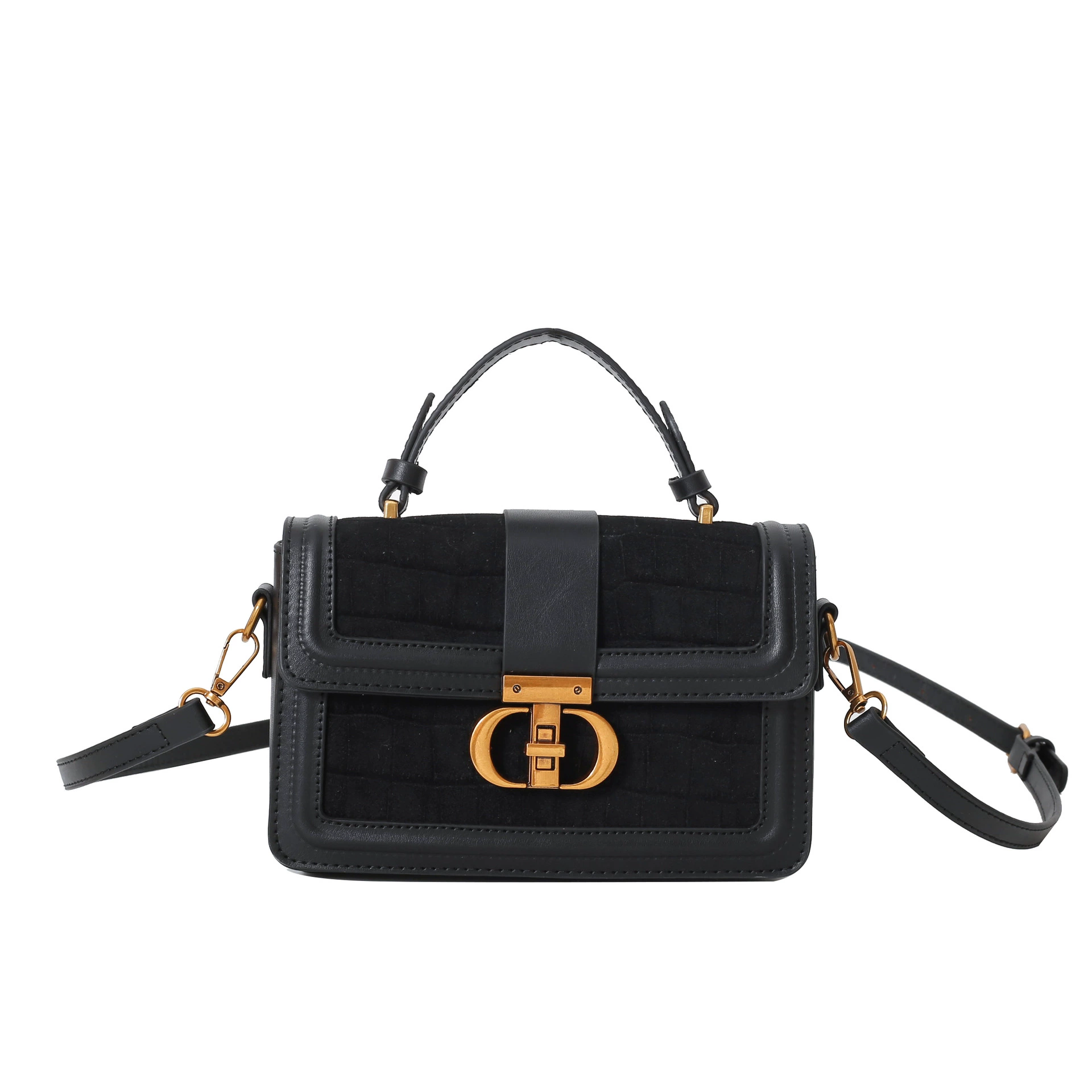 Handheld shoulder bag, retro one-shoulder phone bag with top handle and adjustable strap
