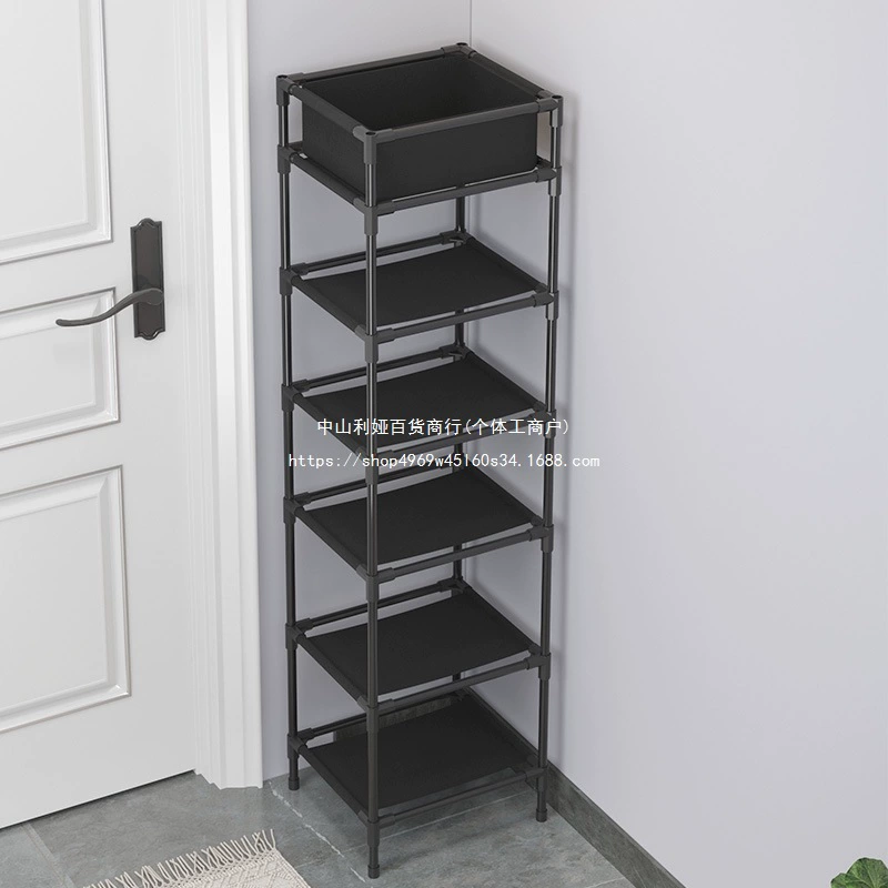 Полка для обуви для домашнего использования, простой многослойный компактный пылезащитный дверной проем для хранения в узком общежитии в аренду.