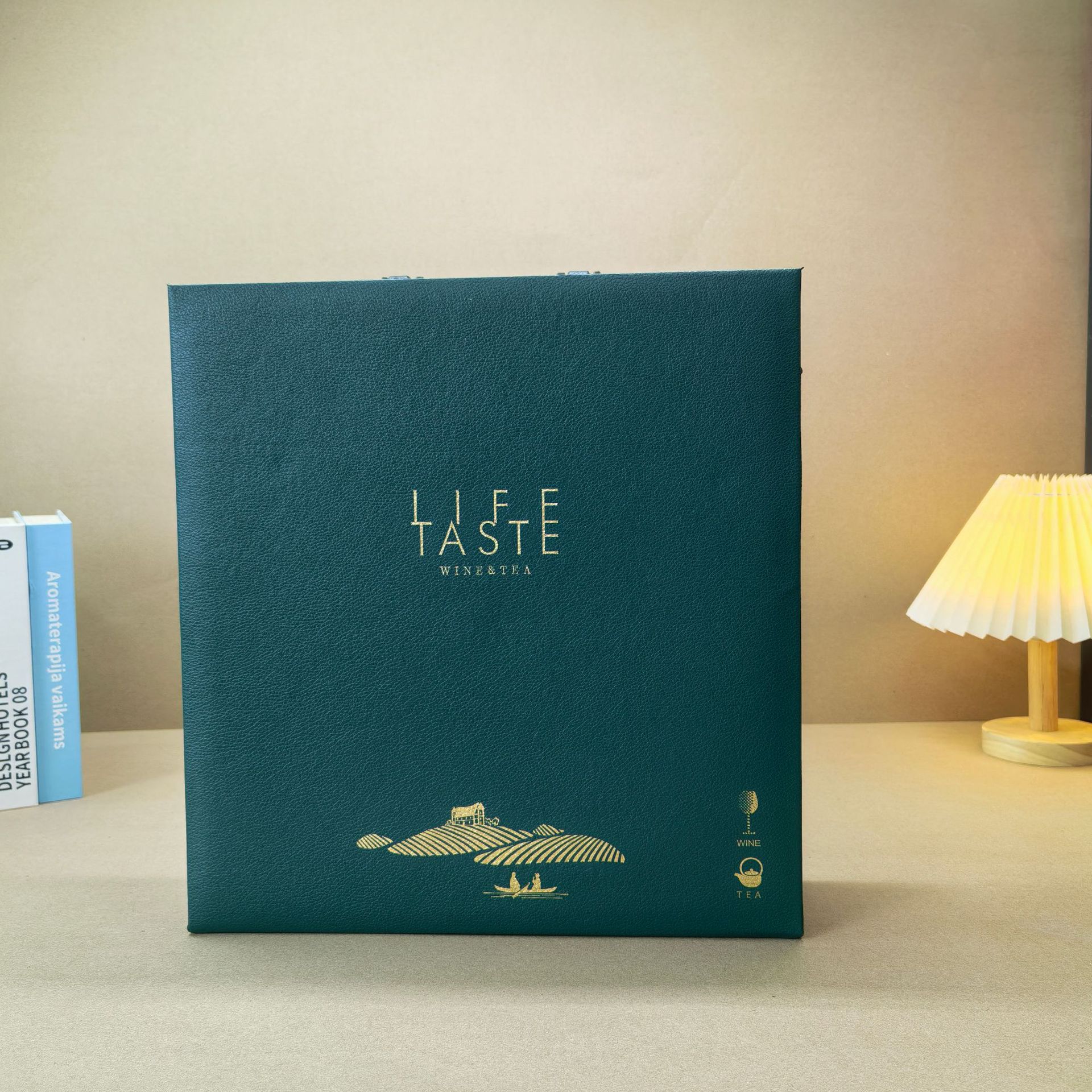 高档茶酒礼盒厂家高端现货葡萄酒加普洱茶包装手提礼品盒可加LOGO