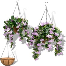 �羳�¿� 15"Faux Crepe Myrtle Hanging Baskets ������ޱ���@