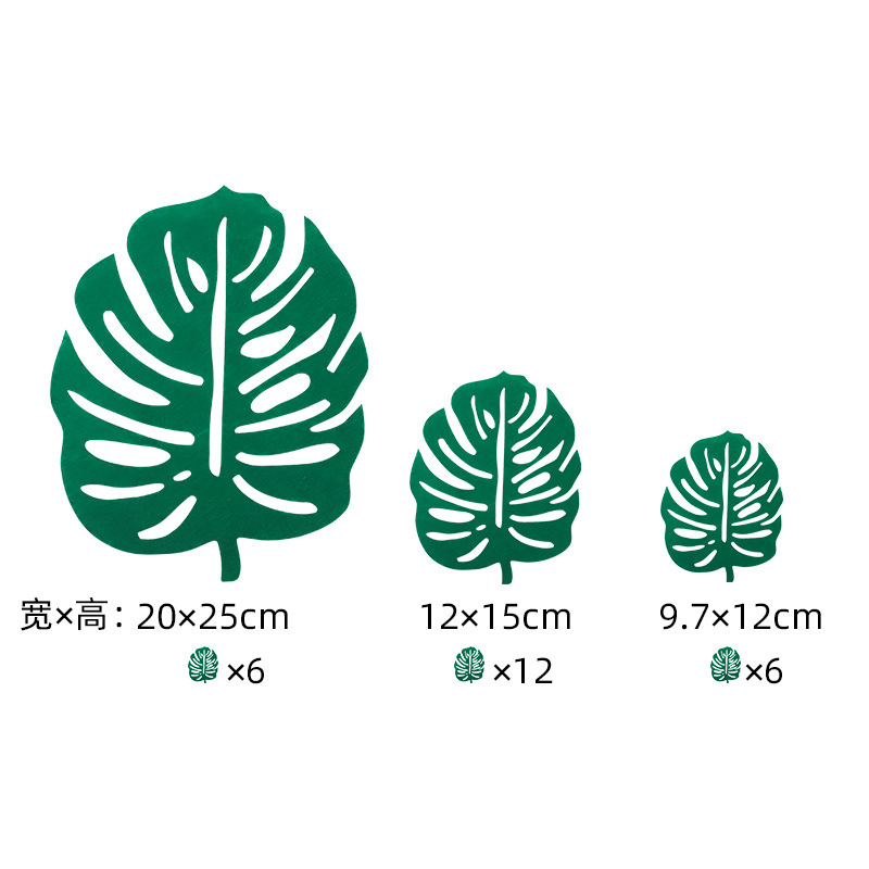 Tortuga verde cactus hoja forma fieltro material protector estera absorbente tazón estera aislamiento montaña