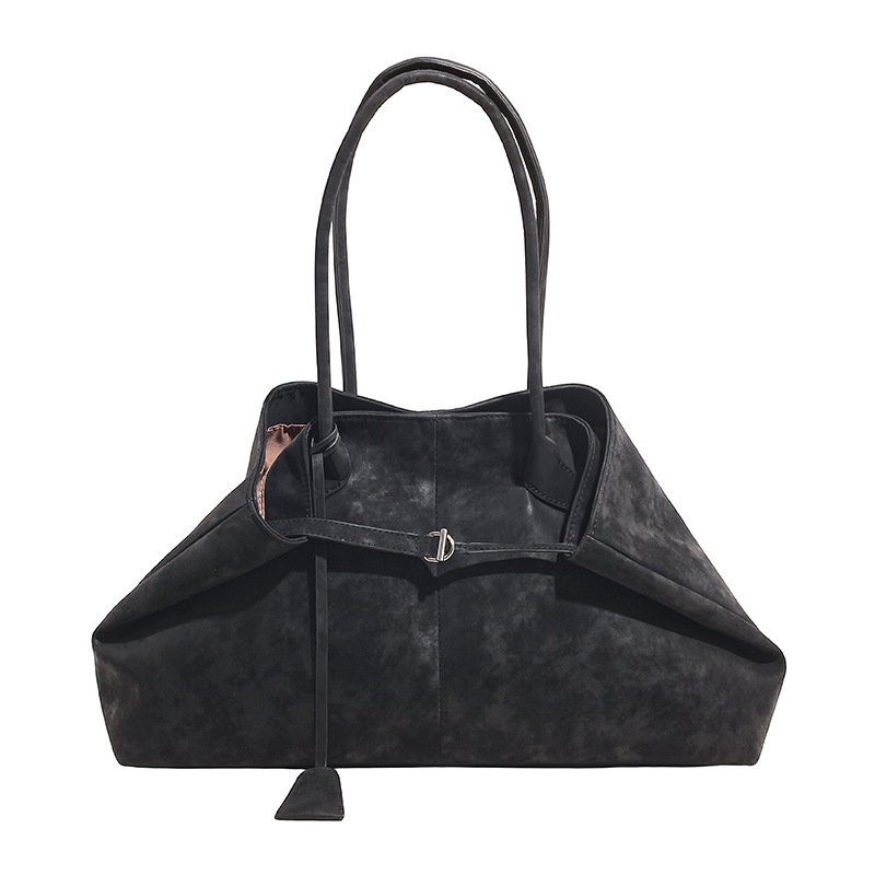 Bolsa de invierno de cuero de seda para mujeres 2025, nueva moda coreana retro bolsas de mano, bolsas de viaje de gran capacidad
